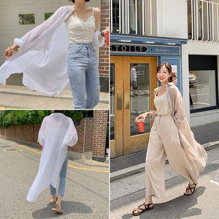 See-through Oversized Long Shirt