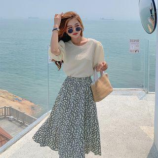 Set : T-shirt + Floral Skirt