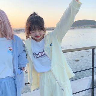 Set: Logo Zip-up Hoodie + Shorts