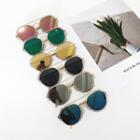 Metal-frame Geometic Sunglasses