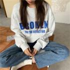 Long-sleeve Letter Printed Sweatshirt As Shown In Figure - One Size