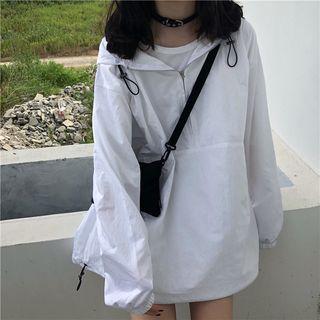 Long Sleeve Zip Front Jacket With Hood