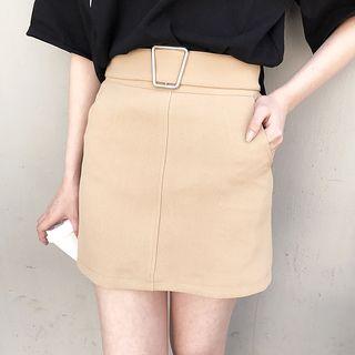 Buckled Mini Skirt