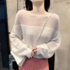 Perforated Sweater White - One Size