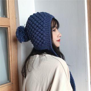 Bobble Knit Bonnet Hat