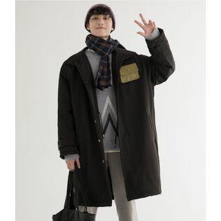 Mock-neck Button Coat