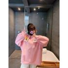 Collared Sweatshirt Pink - One Size