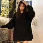 Long-sleeve Slit-side T -shirt