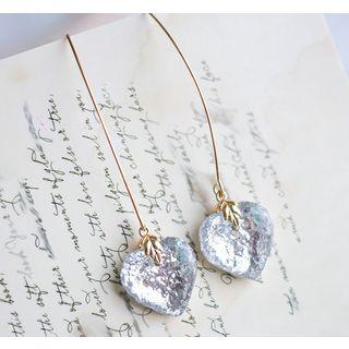 Heart Dangle Earring 1 Pair - Hook Earring - One Size
