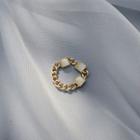Rhinestone Ring White & Gold - One Size