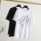 Short-sleeve Cupid Print T-shirt