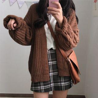 Loose Twist Knit Cardigan