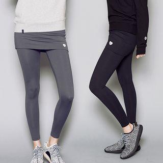 Heart Elastic Inset Leggings