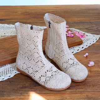 Crochet Panel Short Boots