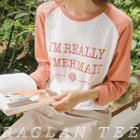 Letter Raglan-sleeve T-shirt