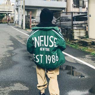 Letter Padded Zip Jacket