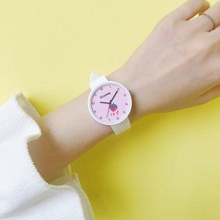 Strawberry Silicone Strap Watch