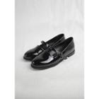 Oval-toe Patent Mary Jane Loafers
