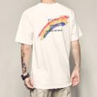 Couple Matching Short-sleeve Rainbow Print T-shirt