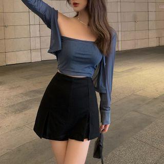 Plain Camisole Top / Light Jacket / Skorts