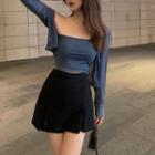Plain Camisole Top / Light Jacket / Skorts