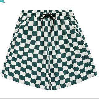 Plaid Print Shorts