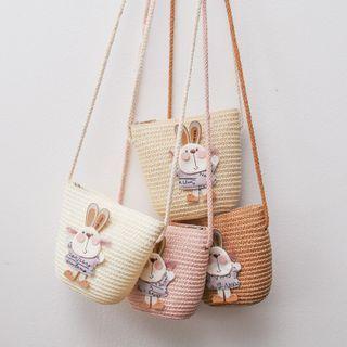Cartoon Woven Crossbody Bag