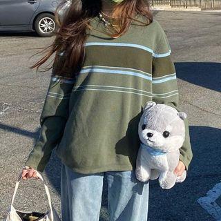 Long Sleeve Striped Loose-fit Sweatshirt