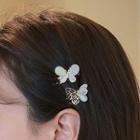 Butterfly Faux Cat Eye Stone Alloy Hair Clip (various Designs) / Set
