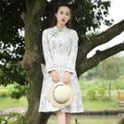Traditional Chinese Long-sleeve Frog Buttoned Dress