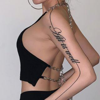 Halter Chain Strap Open-back Camisole Top