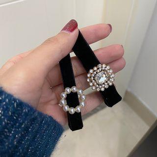 Rhinestone Hair Clip / Faux Pearl Hair Clip / Set