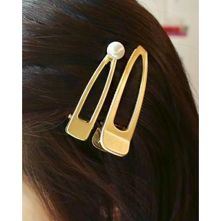 Faux-pearl Hair Clip Set Of 2 One Size