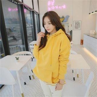 Hooded Kangaroo-pocket Front Pullover