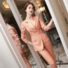 Belted Blazer / Straight-cut Pants