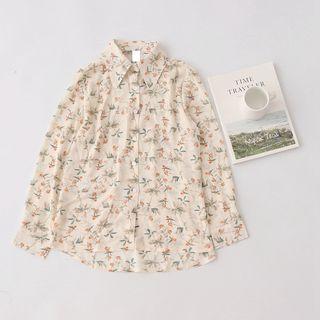 Floral Print Shirt Light - As Shown In Figure - One Size