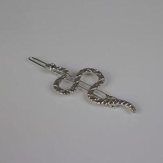 Snake Hair Clip Silver - One Size