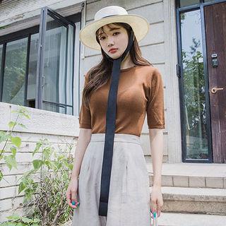 Straw Sun Hat With Strap