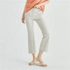 Ramie Blend Semi Boot-cut Pants