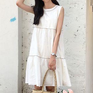 Crew-neck A-line Tank Dress