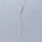 925 Sterling Silver Rhinestone Triangle Necklace As Shown In Figure - One Size