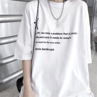 Couple Matching Short Sleeve Letter Printed T-shirt