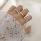 Set Of 3 : Rhinestone / Faux Pearl / Alloy Ring 2128 - Set Of 3 - Ring - Gold - One Size
