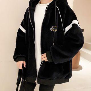 Drawstring Zip Cardigan Jacket