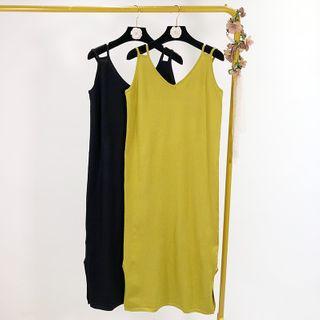 Double Strap Midi Knit Dress