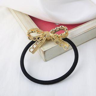 Alloy Bow Hair Tie As Shown In Figure - One Size
