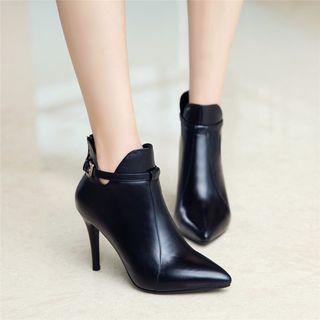 High-heel Genuine Leather Ankle Boots