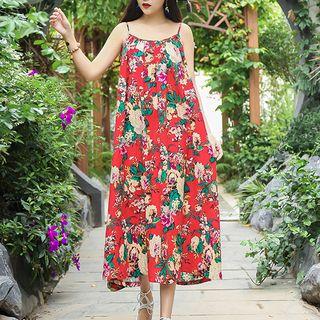Flower Print Sundress With Sash