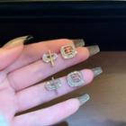 Rhinestone Chinese Stud Earring