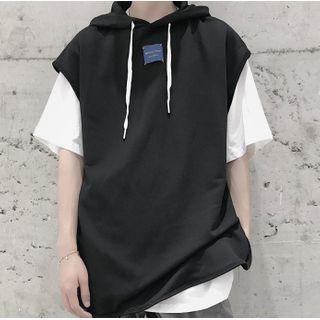 Sleeveless Drawstring Hoodie